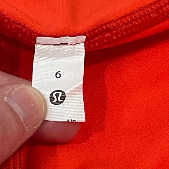 lululemon Bright vibrant Orange/red Leggings 6 crop 21 inches - Picture 3 of 8